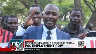 PSC interns cutting from different professions call on the govt to offer them job opportunities [upl. by Hsivat136]