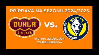 HOKEJ  HC Dukla Jihlava  HC ZUBR Přerov přípravné utkání [upl. by Darnall]