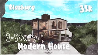 2Story Modern House  35k  Speedbuild amp Tour  Roblox Bloxburg  Tapioca [upl. by Sax622]