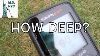 Nokta Makro Simplex Depth How Deep Does It Go  Metal Detecting NYC [upl. by Electra]