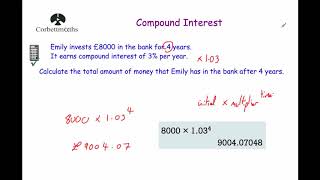 Compound Interest  Corbettmaths [upl. by Tymon868]