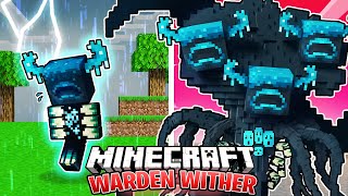 I Survived 100 DAYS as a WARDEN WITHER in HARDCORE Minecraft [upl. by Nomrej802]