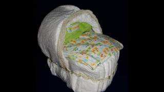 How to make a Diaper Bassinet Tutorial with CookingAndCrafting [upl. by Sidnal823]