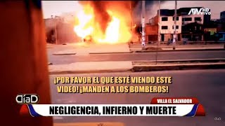 Así empezó el incendio en Villa El Salvador [upl. by Yalhsa]