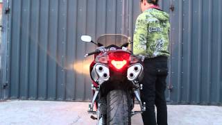 Honda VFR800 Vtec exhaust modification [upl. by Nayr832]