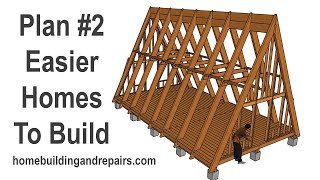 A Frame Home Using Floor And Rafter Beams With TampG 2x6 Sheathing  Plan 2 Framing Assembly Design [upl. by Grata]