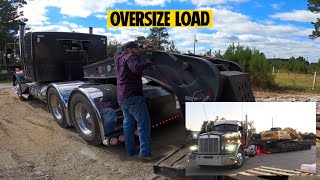 A day in the life of a heavy haul trucker  kenworth moving oversize load [upl. by Hairem]