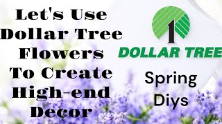 Highend Diys Using Dollar Tree Flowers springdiys [upl. by Fokos356]