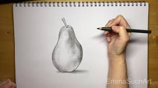 How to Draw a Pear for Beginners [upl. by Ainoz]