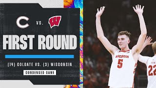 Wisconsin vs Colgate  First Round NCAA tournament extended highlights [upl. by Helm243]