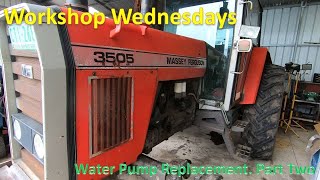 Replacing The Water Pump On The Massey Ferguson 3505 Part Two [upl. by Nnyleuqaj]