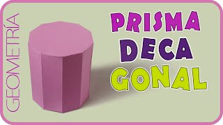 Como hacer un prisma decagonal  Decagonal prism [upl. by Sikras74]