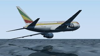 Desperate Escape  Boeing 767 Crash Lands into the Ocean  Ethiopian Airlines Flight 961 [upl. by Ib]