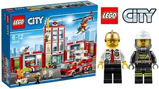 Lego City Fire Station 60110  Lego Speed Build [upl. by Reivazx]