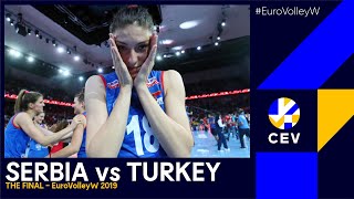 Serbia vs Turkey I EuroVolleyW 2019  Gold Medal Final I FULL MATCH [upl. by Forrer20]