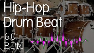 Slow Hip Hop Drum Beat  60 BPM  High Quality  No Effects [upl. by Kimon]