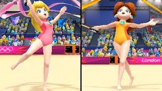 Mario and Sonic at the London 2012 Olympic Games ALL RHYTHMIC RIBBON SONGS Wii [upl. by Htnamas710]