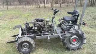 Traktorek SAM VW 16d tractor homemade VW 16d [upl. by Atterol]