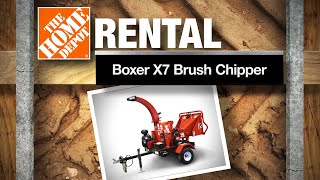 Boxer X7 Brush Chipper  The Home Depot Rental [upl. by Sturdivant]