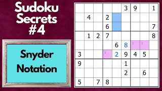 The Best Sudoku Tip Use Snyder Notation shorts [upl. by Errick]