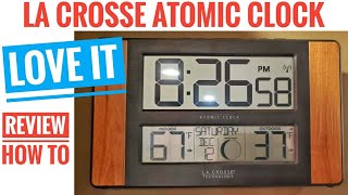 DETAILED REVIEW La Crosse Technology Atomic Clock with Outdoor Temperature Display I LOVE IT [upl. by Zohara]