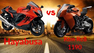 Hayabusa vs ktm rc8 comparison video [upl. by Serles850]