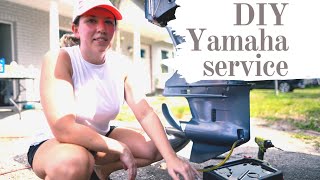 Yamaha F300F250F225 V6 42lt outboard service [upl. by Namrak]