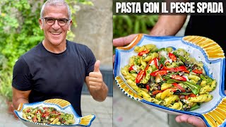 PASTA CON PESCE SPADA e VERDURE al BBQ  Ricetta di Chef Max Mariola [upl. by Nimajaneb]