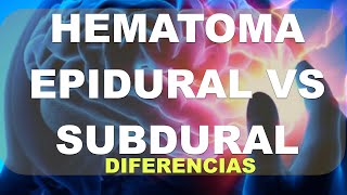 Traumatismo craneoencefálico Hematoma Epidural vs Hematoma Subdural [upl. by Virgilio287]