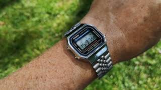 Casio A168 on customized 22mm Jubilee bracelet [upl. by Vander]