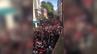 FC Köln fans storm London streets in spectacular video [upl. by Tenn]