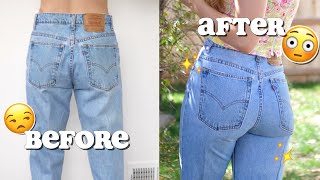 The BEST Method for DOWNSIZING JEANS  No More Bunchy Crotch [upl. by Arrimat142]