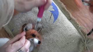 How To Needle Felt Animals  Fox Tutorial 3 Ears Eyes and Pelt [upl. by Akkin]