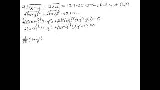 Finding the slope of a tangent line with implicit differentiation [upl. by Atekehs]