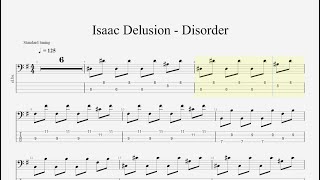 Isaac Delusion  Disorder Bass Tabs [upl. by Aicemat]