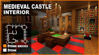 Minecraft How to decorate a Medieval Castle  Interior Design Tutorial [upl. by Sliwa216]