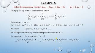 Solution of Recurrence Relation using Generating Function [upl. by Danila]