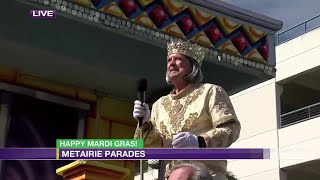 King Argus Jim Hudson toasts in Metairie [upl. by Ecinerev]