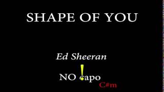 SHAPE OF YOU  ED SHEERAN Easy Chords and Lyrics [upl. by Danie840]