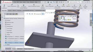 SOLIDWORKS  Dynamic Spring [upl. by Nannerb676]