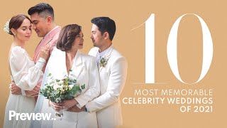 10 Most Memorable Celebrity Weddings of 2021  Preview 10 [upl. by Ailimac932]