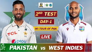 PAKISTAN vs WEST INDIES 2nd TEST Match LIVE COMMENTARY  PAK vs WI LIVE SCORES [upl. by Baler]