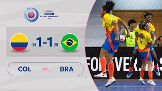 COLOMBIA vs BRASIL 1 6  5 1  RESUMEN  CONMEBOL SUB20FSFEM  FINAL [upl. by Sessler]