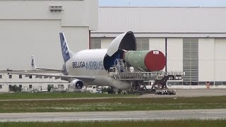 Airbus Beluga unload and load timelapse 45 Minutes in 2 13 [upl. by Weinstein]