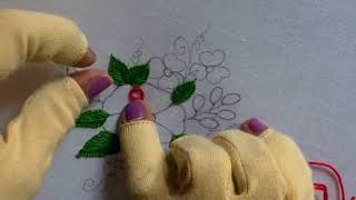 Hand embroideryGarden flowers embroidery Leishas Galaxy embroidery [upl. by Aimak]