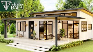 Simple House Design Small Farmhouse Idea  9x11 Meters [upl. by Secilu]