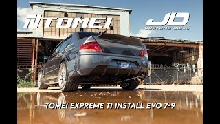 JD Customs USA CT9A Mitsubishi Lancer EVO9 TOMEI Expreme Ti Full Titanium Muffler JDM Bumper [upl. by Saravat]