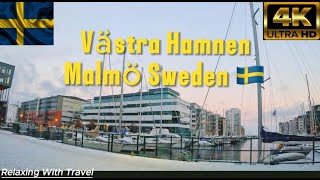 Relaxing drive Västra Hamnen Malmö Sweden ASMR 4k HDR 60fps [upl. by Teador]