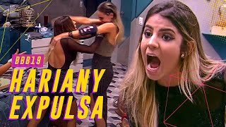 HARIANY É DESCLASSIFICADA POR EMPURRAR PAULA JÁ NA FINAL 😱💥  BIG BROTHER BRASIL 19 [upl. by Sheya]