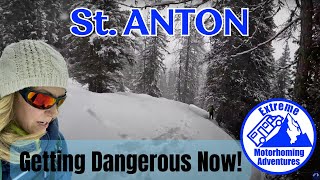 STUCK in DEEP SNOW and MELTDOWNS  Motorhome Tour St ANTON  PETTNEU  AUSTRIA 🇦🇹 [upl. by Gerhan]